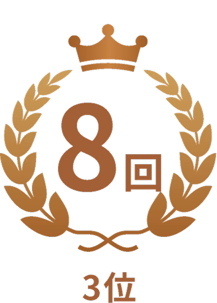 3位 8回